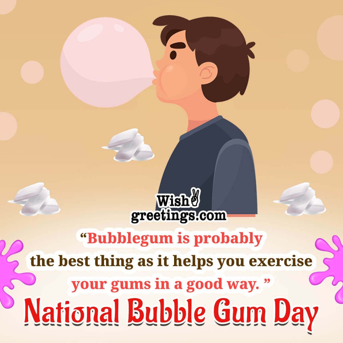 National Bubble Gum Day Quote Pic