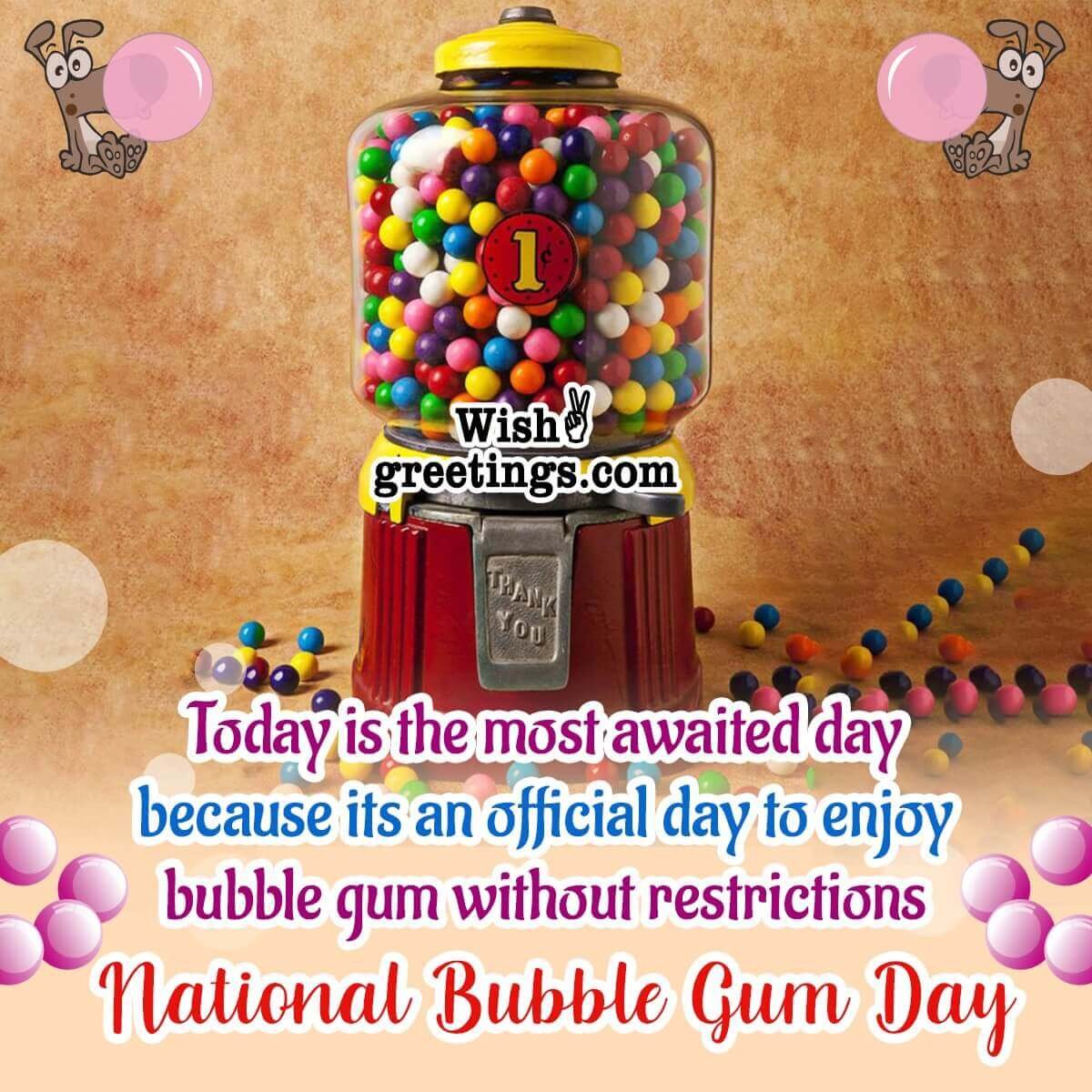 National Bubble Gum Day Status Picture