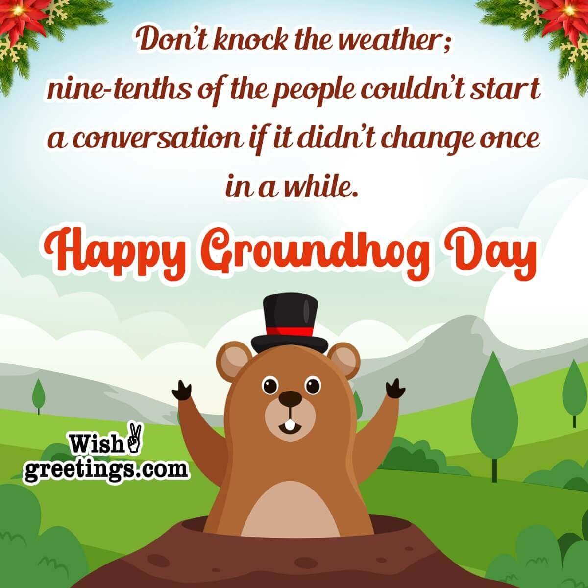 Happy Groundhog Day Message Image