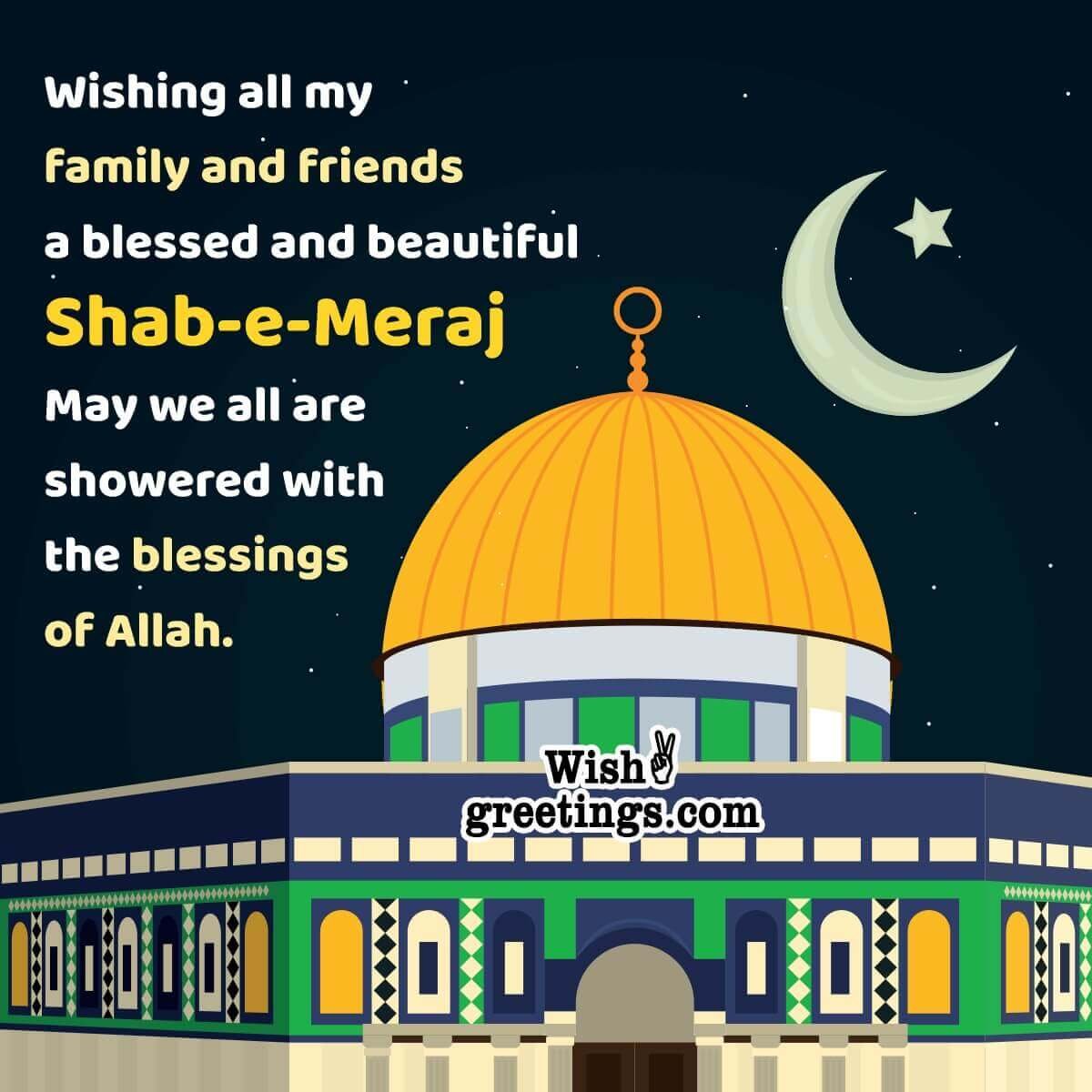 Shab E Meraj Greeting Image