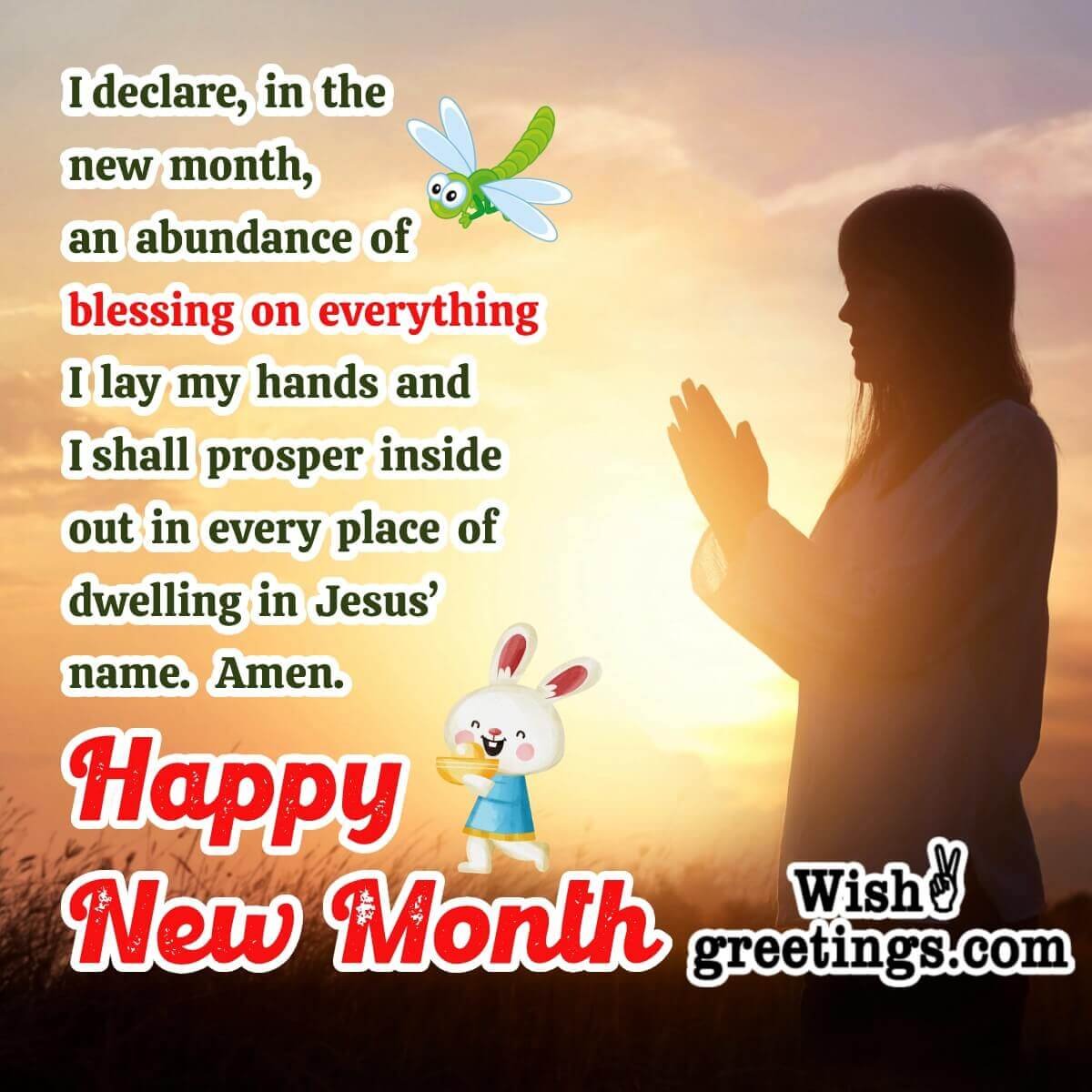 Happy New Month Religious Prayers Image