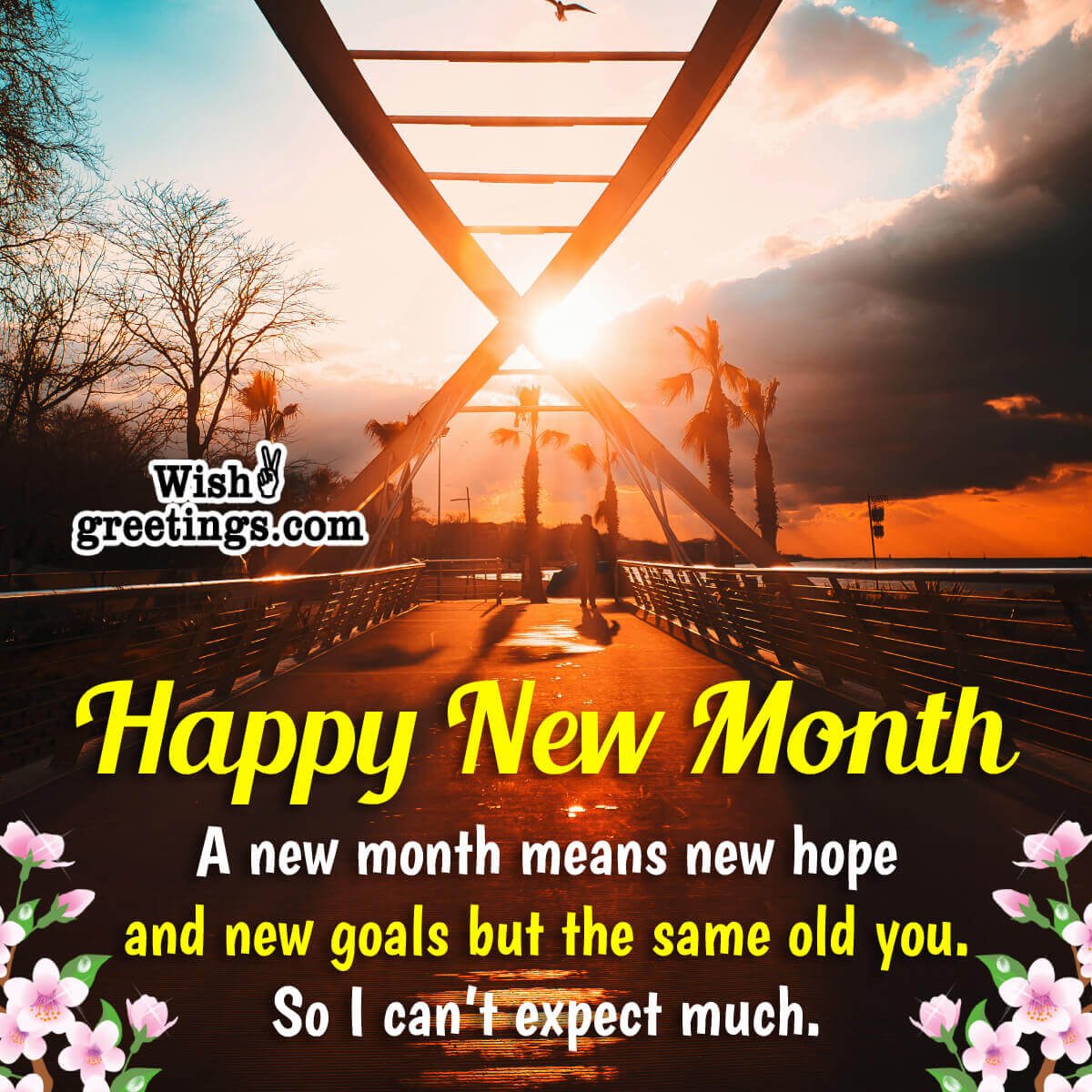 Happy New Month, New Goal Message Image
