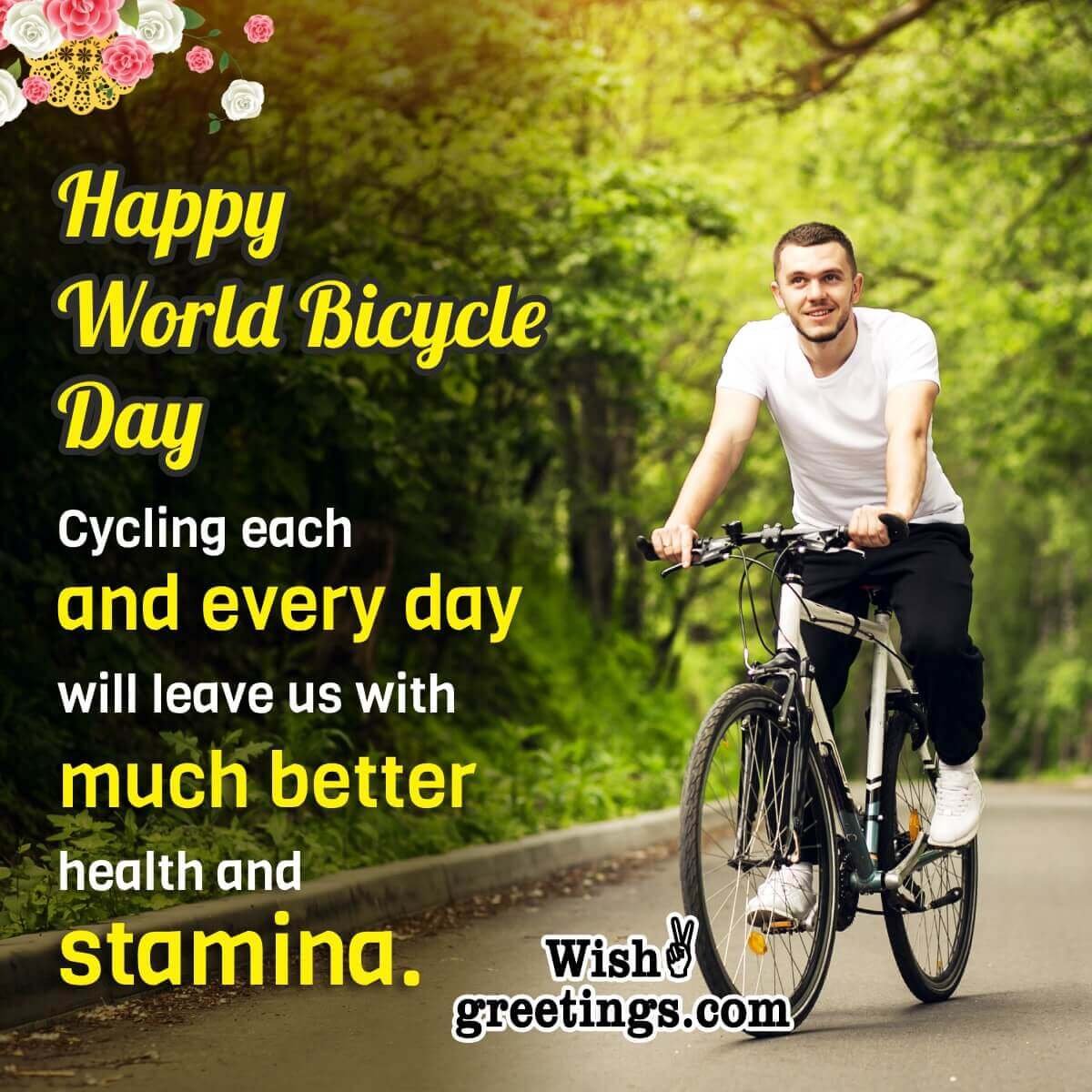 Happy World Bicycle Day Status Photo