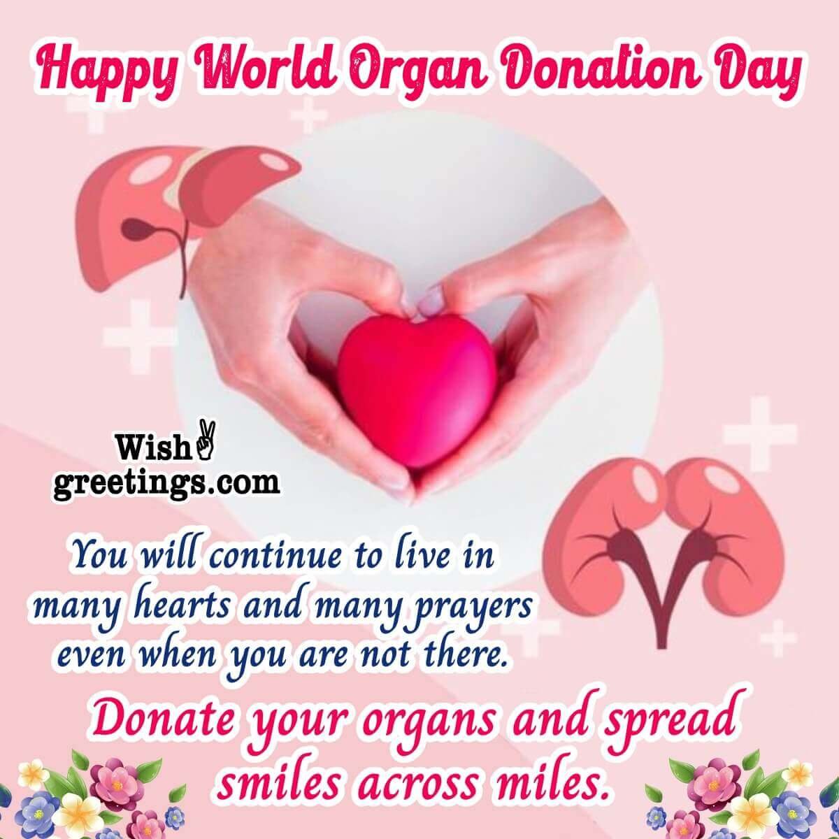 Happy World Organ Donation Day Quote Picture