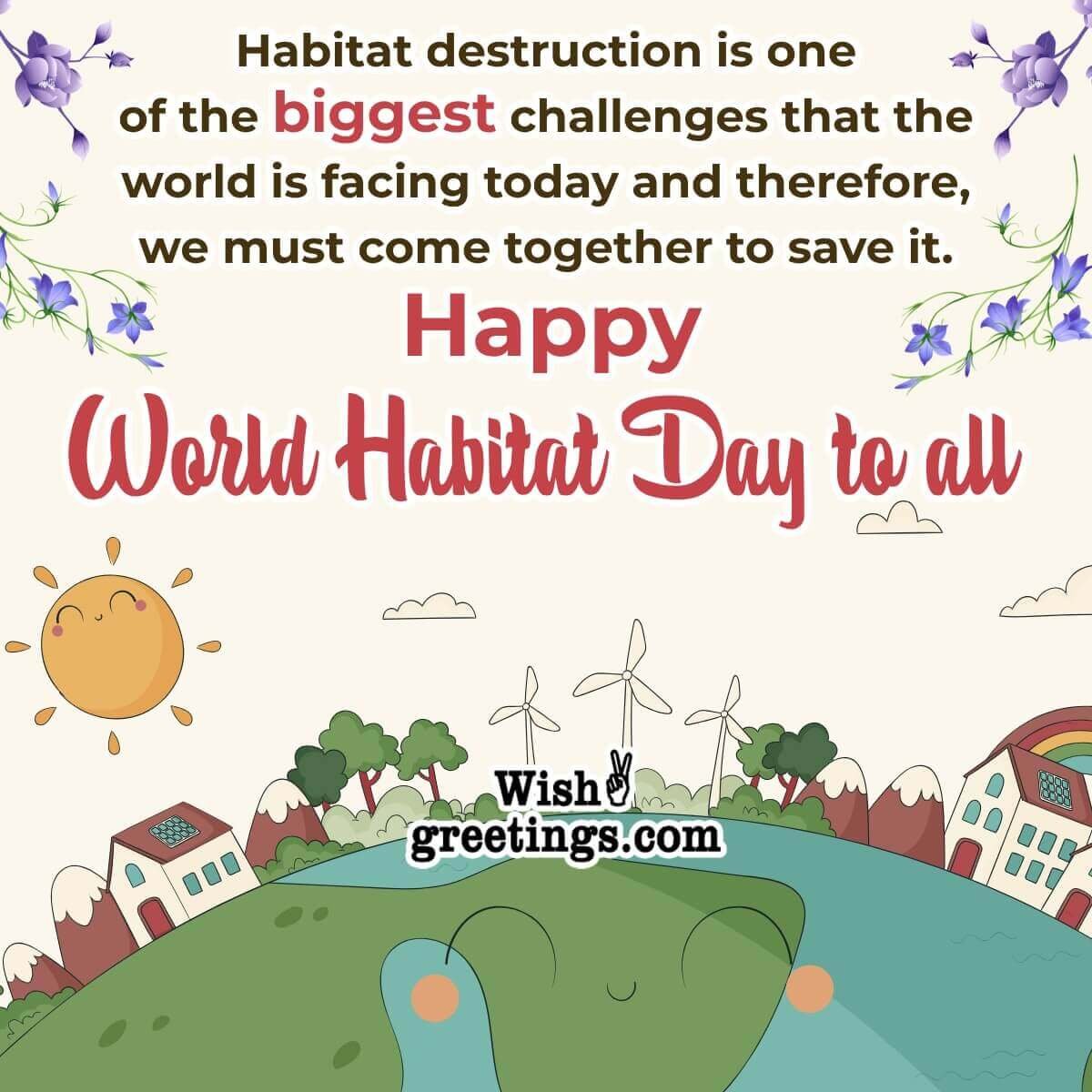 Happy World Habitat Day Message Photo