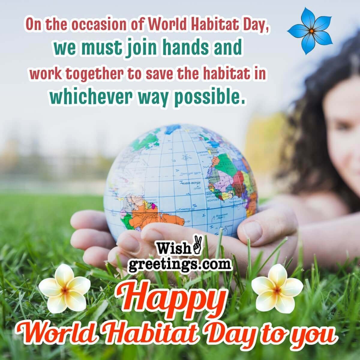 Happy World Habitat Day Quote Picture