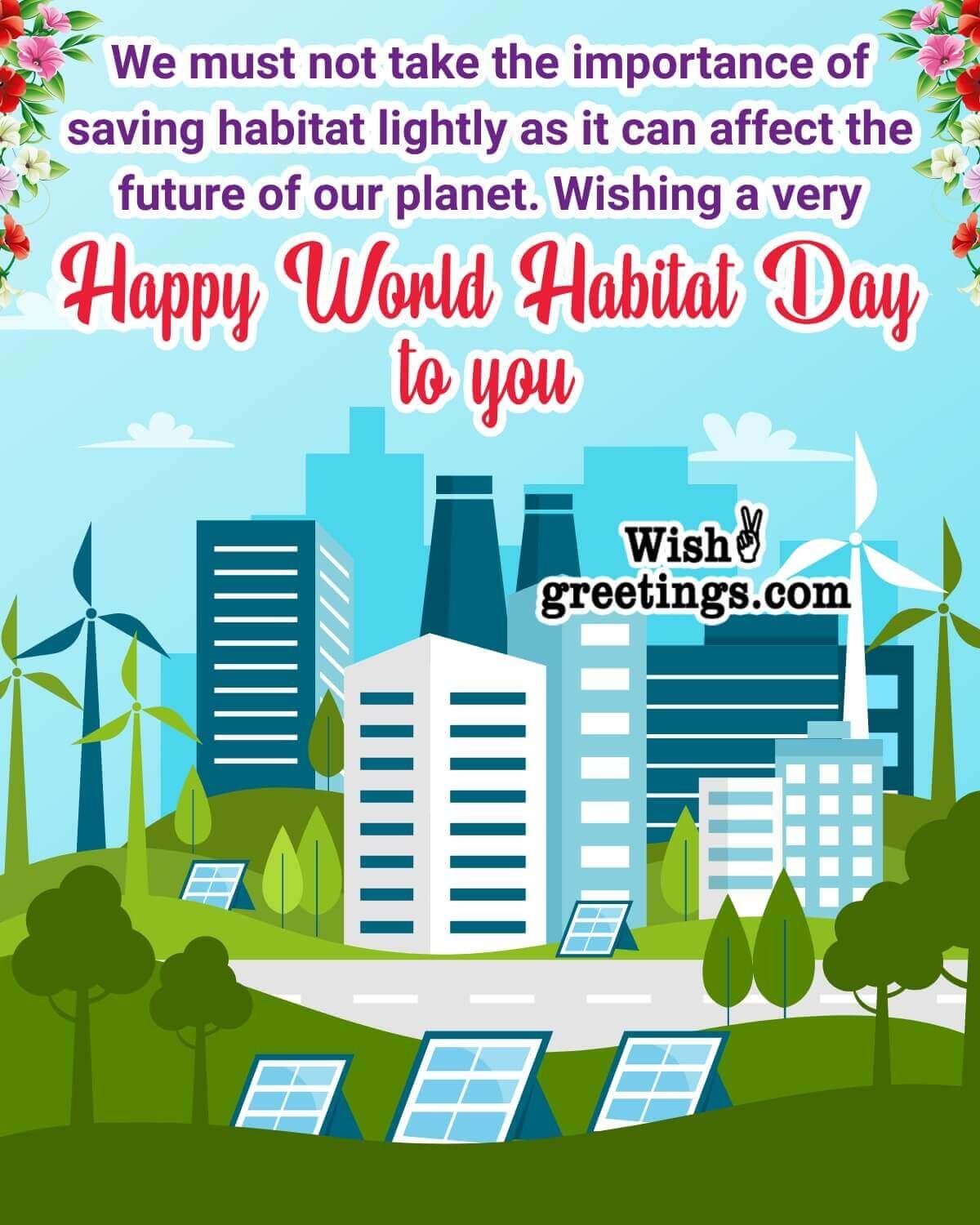Wish A Very Happy World Habitat Day