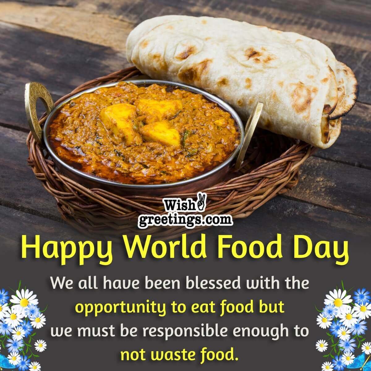 Happy World Food Day Blessing Picture