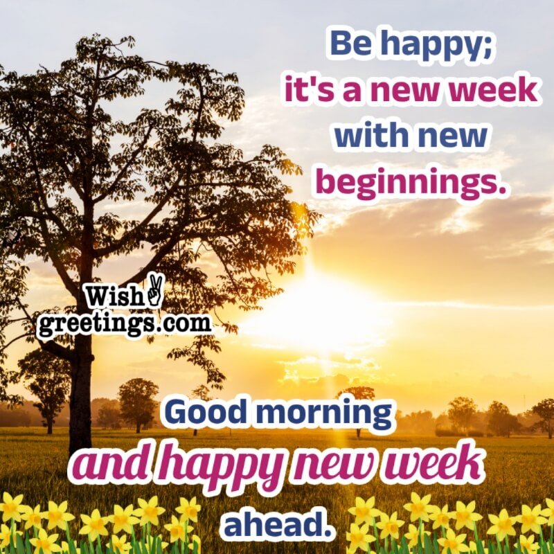Good Morning Happy New Week Message
