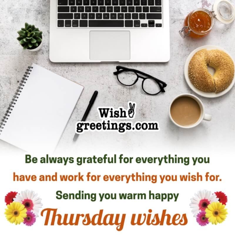 Happy Thursday Morning Wish Greeting