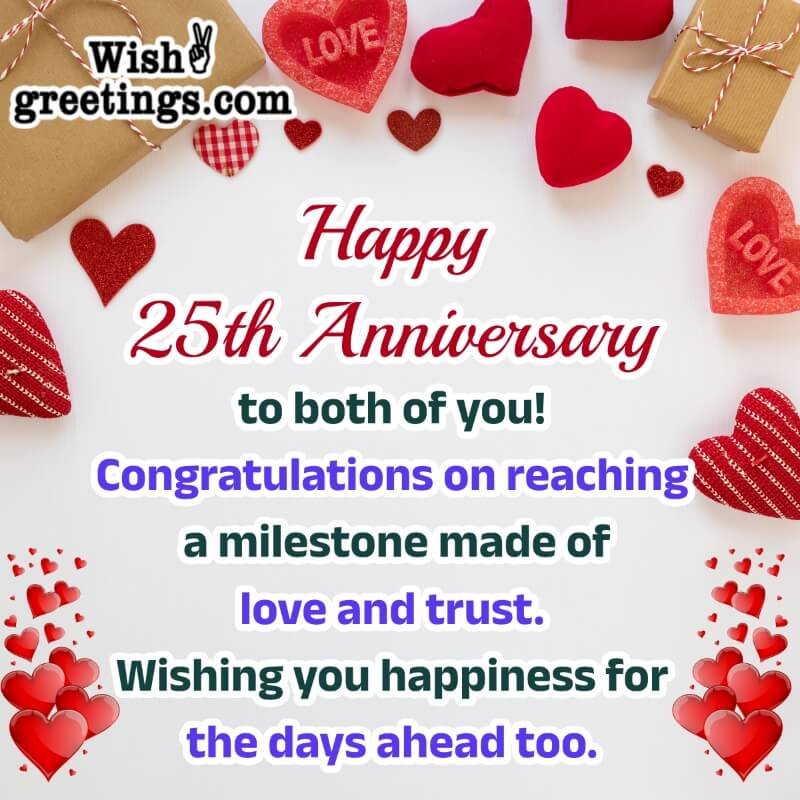 Milestone Anniversary Messages - Wish Greetings