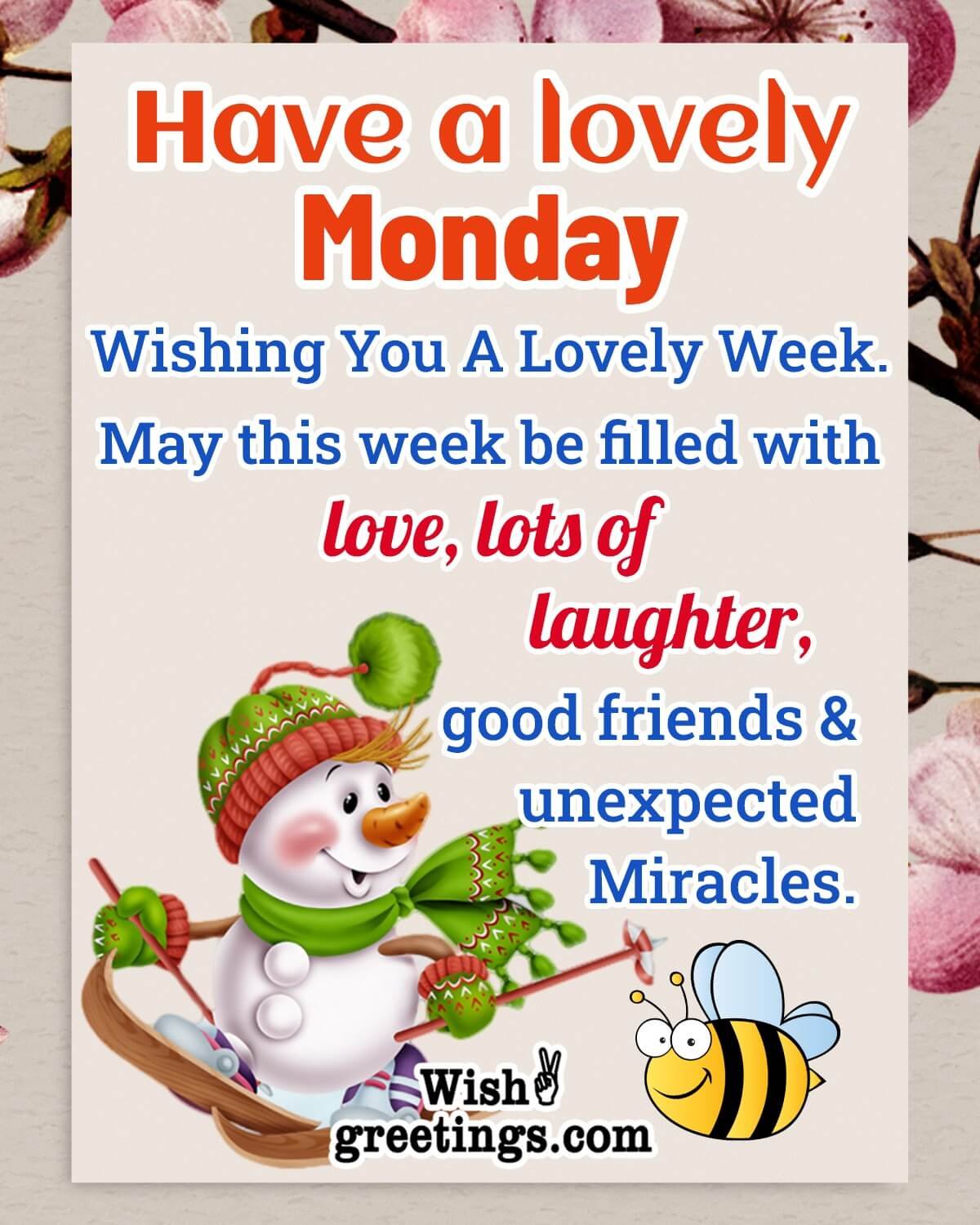 Lovely Monday Wish For Friends
